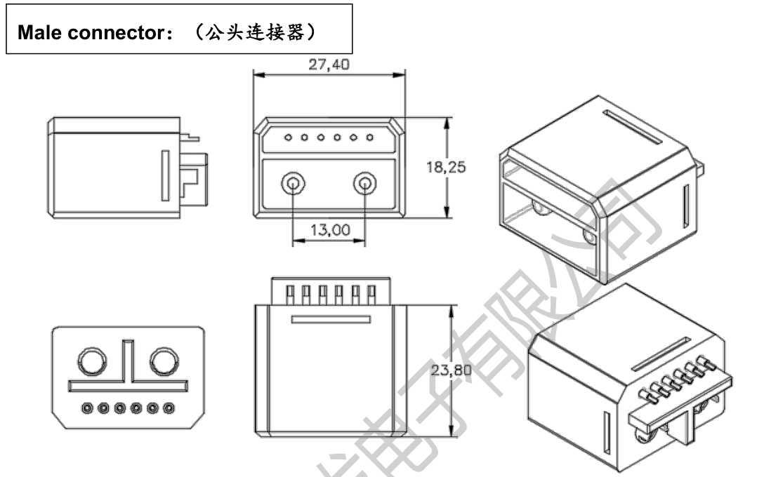 電動車 品字 新能源 儲能連接器 公頭