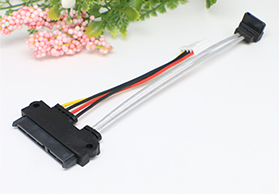 SATA7+15P 帶90°螺絲孔-7P HPS4P 連接線